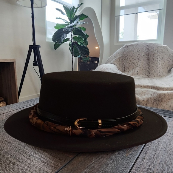 Black Wool Fedora Hat - Picture 3 of 3